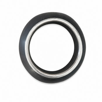 Bracelet Jonc Ébène & Argent Massif 925 – Design Noir Sculptural Jonc Fermé Ébène Argent 925 – Bracelet Femme Diamètre Intérieur 6,6 cm