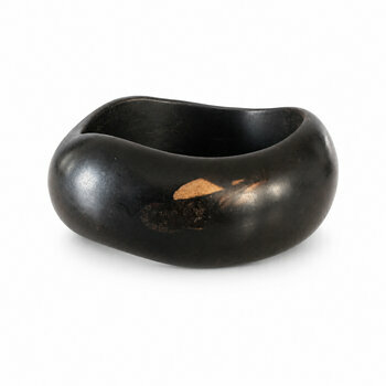 Bracelet Ébène Massif Ondulé – Jonc Sculpté Forme Organique Fait Main