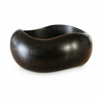 Bracelet Ébène Massif Ondulé – Jonc Sculpté Forme Organique Fait Main