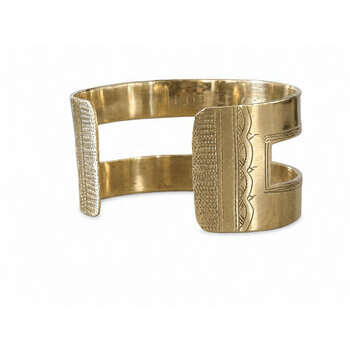 Bracelet Touareg en Laiton Gravé – Manchette Artisanale Signée Bracelet Touareg Laiton Gravures Manuelles – Bijou Artisanal Réglable