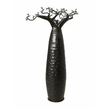 Sculpture arbre baobab en m�tal recycl� � artisanat de Madagascar