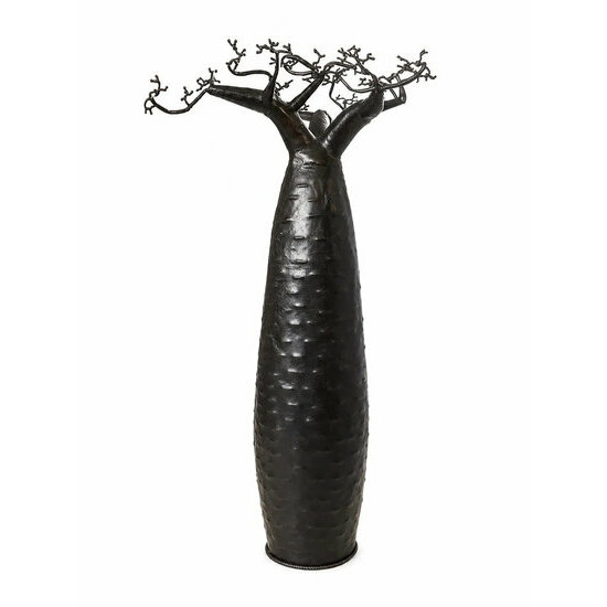 Sculpture arbre baobab en m�tal recycl� � artisanat de Madagascar
