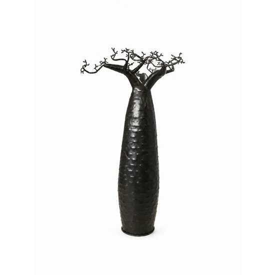 Grand baobab d�coratif en m�tal recycl� � sculpture artisanale de Madagascar