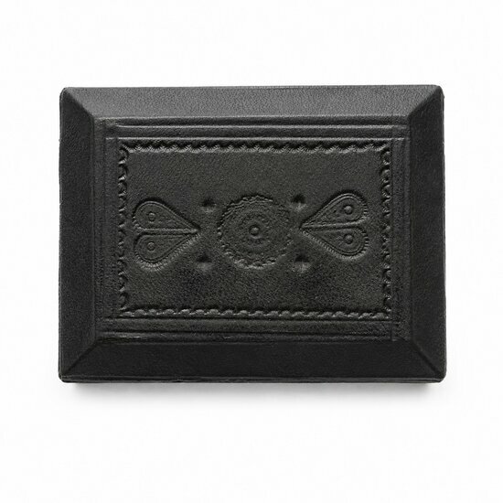 6 Repose-Couteaux Touareg Argent & Ébène – Art de la Table avec Boîte Cuir Boîte en Cuir Fait Main pour Repose-Couteaux – Rangement Art de la Table