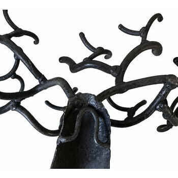 Porte-Bijoux Mural en Forme de Baobab � D�tail Branches M�tal Fait Main