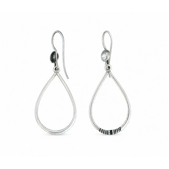 Boucles d'Oreilles Goutte Argent 925 & Ébène – Pendants Fins Fait Main Boucles Argent 925 Fait Main – Pendants Goutte Graphiques