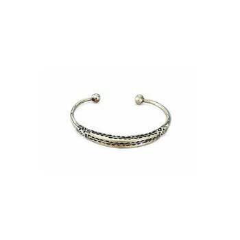 Jonc Touareg Fin en Laiton – Bracelet Ouvert Gravé Main Jonc Touareg en Laiton Gravé – Bracelet Fin Ouvert Fait Main
