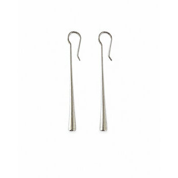 Boucles d'Oreilles Longues Argent 700 – Pendants Minimalistes Faits Main Boucles d’Oreilles Longues Femme – Pendants Minimalistes en Argent