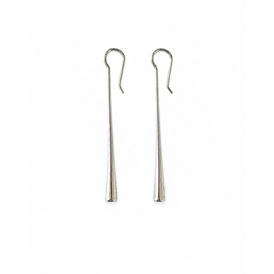 Boucles d'Oreilles Longues Argent 700 – Pendants Minimalistes Faits Main Boucles d’Oreilles Longues Femme – Pendants Minimalistes en Argent