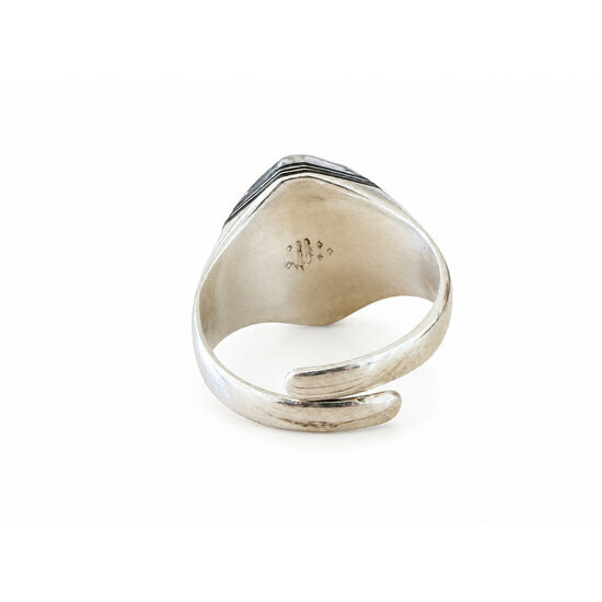 Bague Argent 925 R�glable � Bijou Fait Main Sign� Artisan