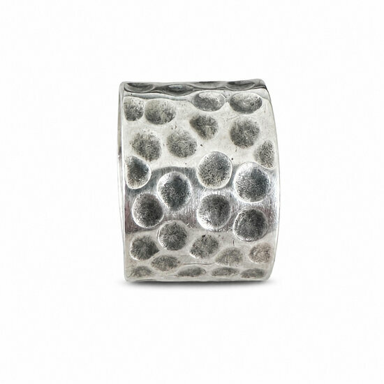Bague Brutaliste Argent 925 – Anneau Large Martelé Fait Main
