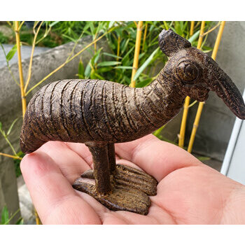 Petite Sculpture Bronze en Main � Figurine Casoar Fait Main