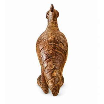 Figurine Oiseau Bronze � Petite Sculpture Animali�re Vue Arri�re