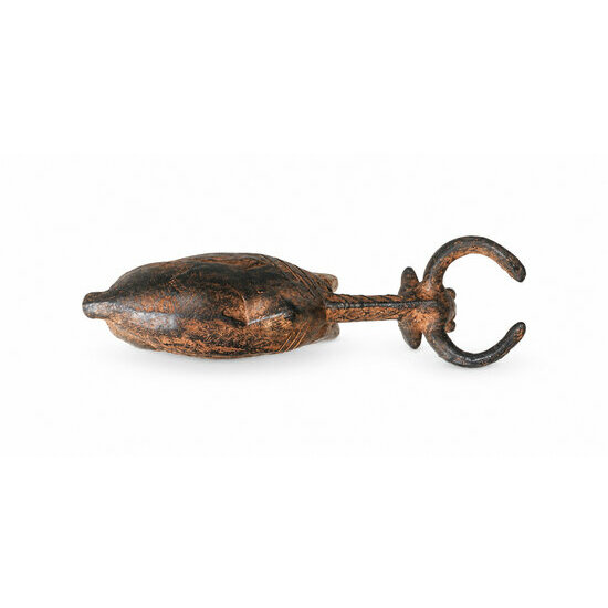Zébu en bronze 13 cm – Figurine de collection Statuette de zébu en bronze aux motifs linéaires