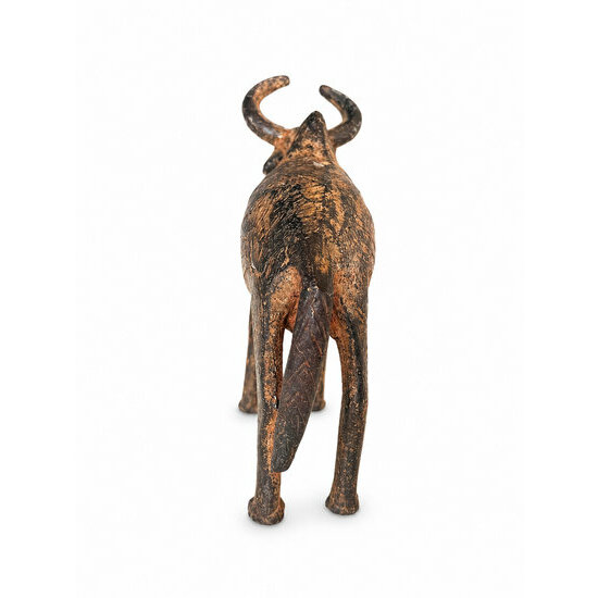 Zébu en bronze 13 cm – Figurine de collection Zébu en bronze pour collection de figurines bovines