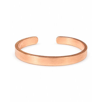 Bracelet cuivre massif fait main – Jonc ouvert, tailles S et M/L Bracelet en cuivre façonné à la main – Bande de 8 mm de large