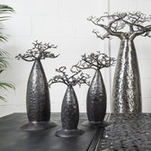 Arbre à bijoux porte-bijoux design Baobab 15 cm métal recyclé Madagascar d
