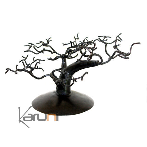 Arbre  bijoux porte-bijoux design Cdre 30-40 cm mtal recycl baobab Madagascar b