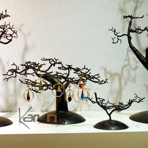 Arbre  bijoux porte-bijoux design Cdre 30-40 cm mtal recycl baobab Madagascar b d