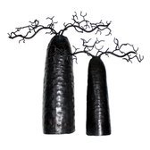 Arbre  bijoux porte-bijoux mural Baobab 20-25 cm mtal recycl Madagascar b