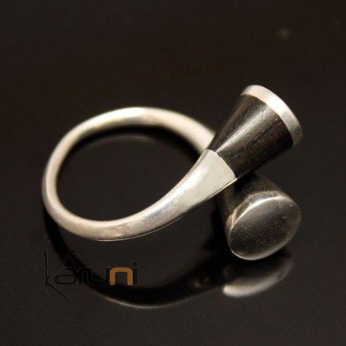 Bijoux Touareg Ethniques Bague Argent bne croise cne - KARUNI b