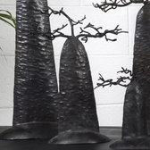 Arbre  bijoux porte-bijoux design Baobab plat 30 cm mtal recycl Madagascar d