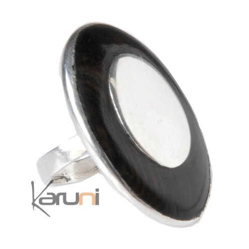 Bague touareg argent bne ovale miroir a