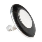 Bague touareg argent bne ovale miroir a