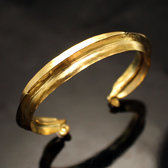 Bijoux Ethniques Africains Bracelet Peul Fulani Mali 01 Bronze Dor Feuille Traditionnel b d
