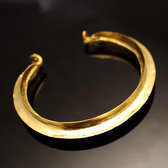 Bijoux Ethniques Africains Bracelet Peul Fulani Mali 01 Bronze Dor Feuille Traditionnel