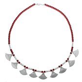 Bijoux Ethniques Touareg Collier en argent shat-shat lotus rouge b