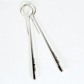 Bijoux Touareg Ethniques Boucles d'Oreilles en Argent et Ebne Massues 15 Fines Rondes b