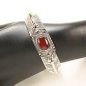 Bijoux Touareg Ethniques Bracelet en argent et agate Tkafaf Grelot - KARUNI c
