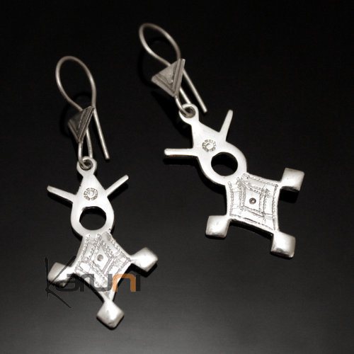 Boucles d'oreilles Touareg Croix du Sud d'Agadez en Argent 45