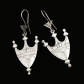 Bijoux Touareg Ethniques Boucles d'oreilles en Argent 57 Croix du Niger Selle de Chameau