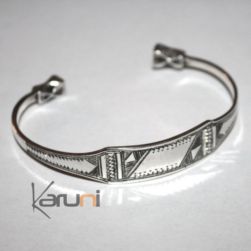 Bijoux Touareg ethniques Bracelet Gourmette en argent homme/femme 05 Large b