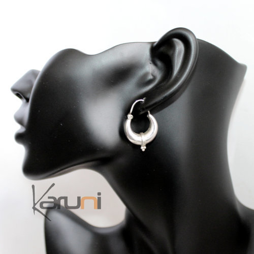 Bijoux Ethniques Indiens Boucles d'oreilles en Argent 925 93 Croles Motifs Npal b