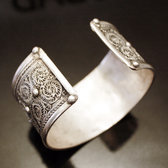 Bijoux Ethniques Indiens Bracelet Manchette en Argent Mix Nepal 06 Filigranes b