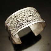 Bijoux Ethniques Indiens Bracelet Manchette en Argent Mix Nepal 06 Filigranes