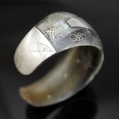 Bracelet Ethnique Mauritanie Corne Large et Argent Vague a