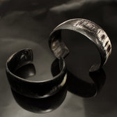 Bijoux Ethniques Touareg Bracelet en Corne 13 Jonc 2,5 cm Noir