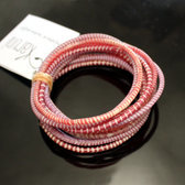 Bijoux Ethniques Africains Bracelets JOKKO en Plastique Recycl Homme Femme Enfant 29 Violet Mauve Rose  (x12)