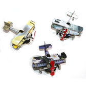 Magnet Avion Biplan Frigo Aimant Canette Recycle Madagascar(lot de 3)
