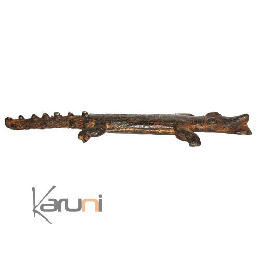 Art Dogon Bronze Animal Crocodile Sculpture Africain  ethnique Afrique