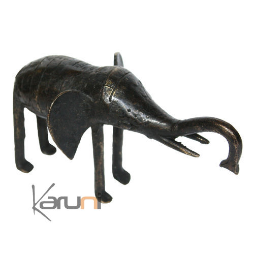 Art Dogon Bronze Animal Elephant Sculpture Africain Mali Décoration ethnique Afrique b