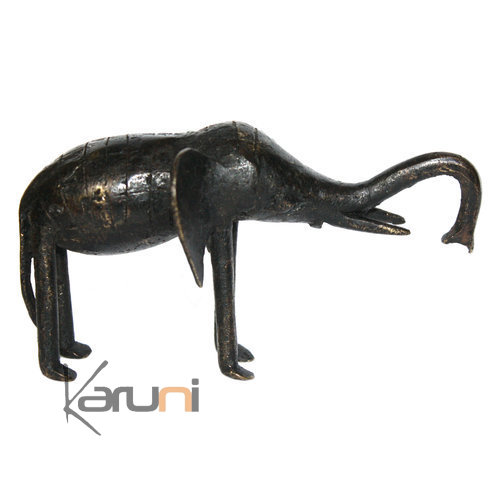 Art Dogon Bronze Animal Elephant Sculpture Africain Mali Décoration ethnique Afrique