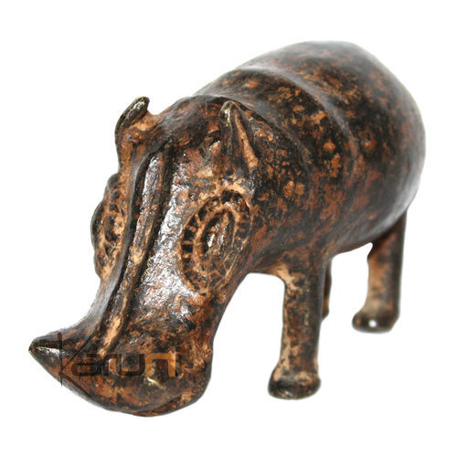 Art Dogon Bronze Animal Phacochère Sculpture Africain  ethnique Afrique 01