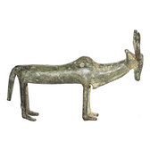 Art Dogon Bronze Animal Zébu Sculpture Africain Mali Décoration ethnique Afrique 01 b