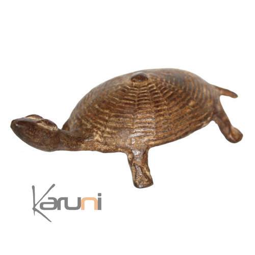 Art Dogon Bronze Animal Tortue Sculpture Africain Mali Dcoration ethnique Afrique Ronde 10 cm