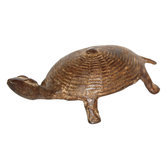 Art Dogon Bronze Animal Tortue Sculpture Africain Mali Dcoration ethnique Afrique Ronde 10 cm